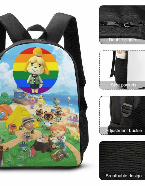 Load image into Gallery viewer, BAHELS 3PC Backpack Insulated Lunch Bag Pencil Case Youth Teens Wednes-1
