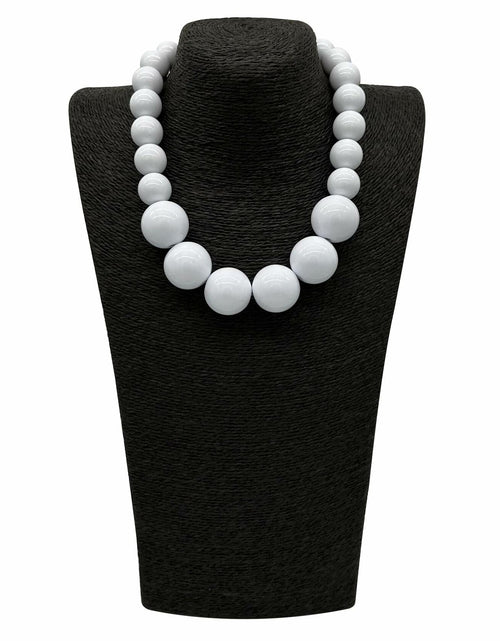 Load image into Gallery viewer, JHWZAIY White Acrylic Beaded Necklace Chunky Statement 02 Set
