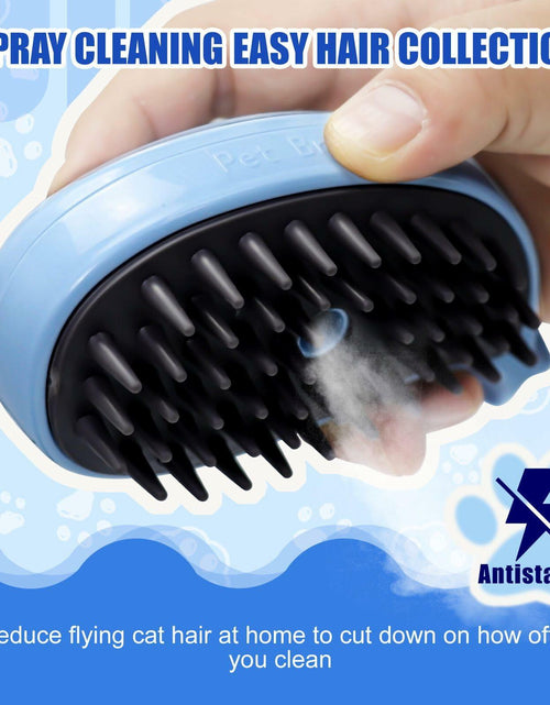 Load image into Gallery viewer, 4-in-1 Cat Steam Brush Spritz Defur Comb Indoor Blue Pet Grooming Tool
