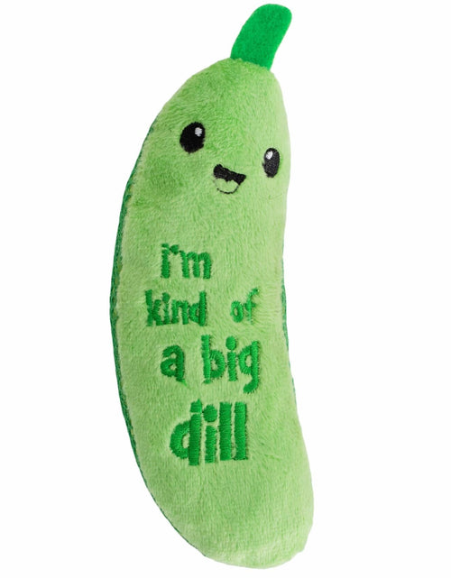 Load image into Gallery viewer, Catstages Crunchy Pickle Kicker Cat Toy with Catnip Dental Mesh Green
