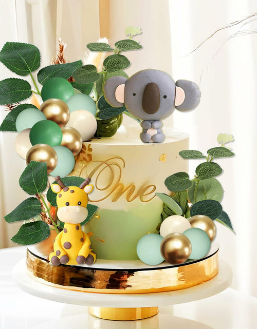 Load image into Gallery viewer, JeVenis Jungle Safari Animals Baby Shower Cake Decoration Wild One Topper
