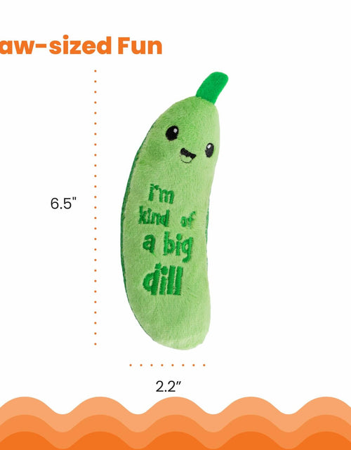 Load image into Gallery viewer, Catstages Crunchy Pickle Kicker Cat Toy with Catnip Dental Mesh Green
