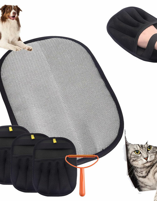 Load image into Gallery viewer, Yangmu 2pcs Electrostatic Pet Hair Remover Gloves for Cats &amp; Dogs Reusable
