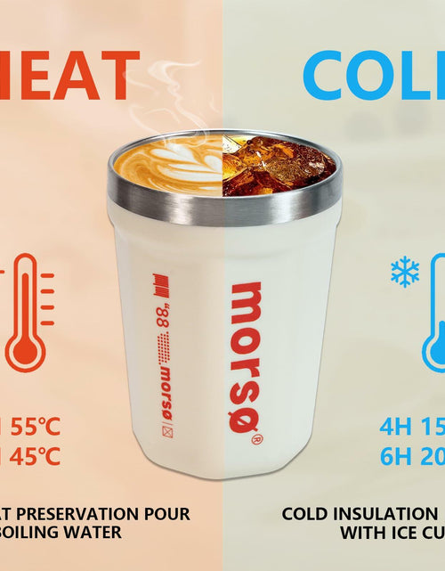 Load image into Gallery viewer, Livaprul 13oz White Stainless Steel Insulated Coffee Cup with Lid Christmas
