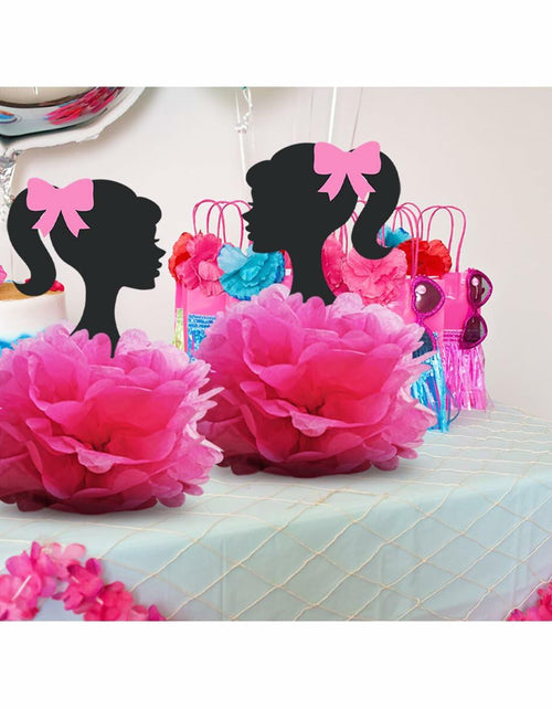 Load image into Gallery viewer, VeSidyHelo Party Centerpieces Girl Theme Glitter Pearls 3D Paper Flowers 4pcs
