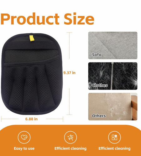 Yangmu 2pcs Electrostatic Pet Hair Remover Gloves for Cats & Dogs Reusable