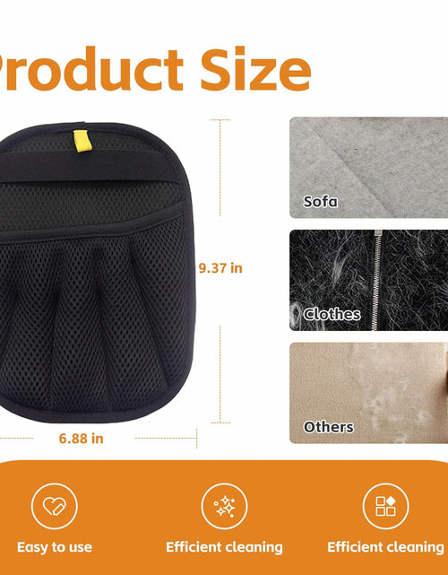 Load image into Gallery viewer, Yangmu 2pcs Electrostatic Pet Hair Remover Gloves for Cats &amp; Dogs Reusable
