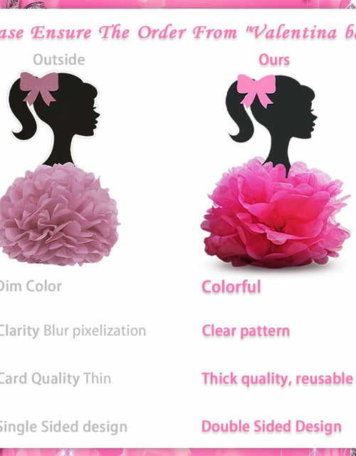 Load image into Gallery viewer, VeSidyHelo Party Centerpieces Girl Theme Glitter Pearls 3D Paper Flowers 4pcs
