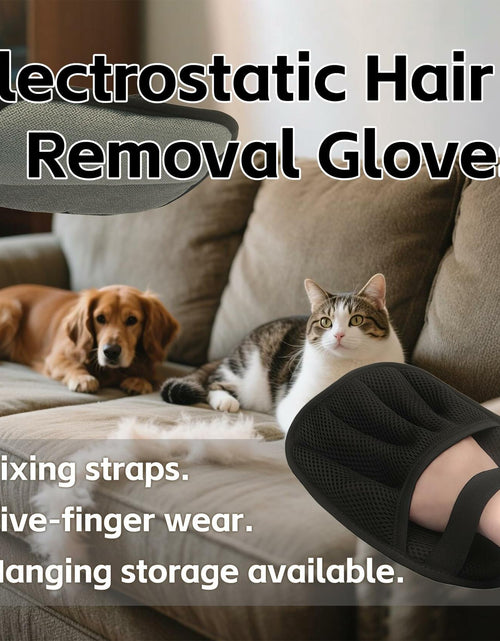 Load image into Gallery viewer, Yangmu 2pcs Electrostatic Pet Hair Remover Gloves for Cats &amp; Dogs Reusable
