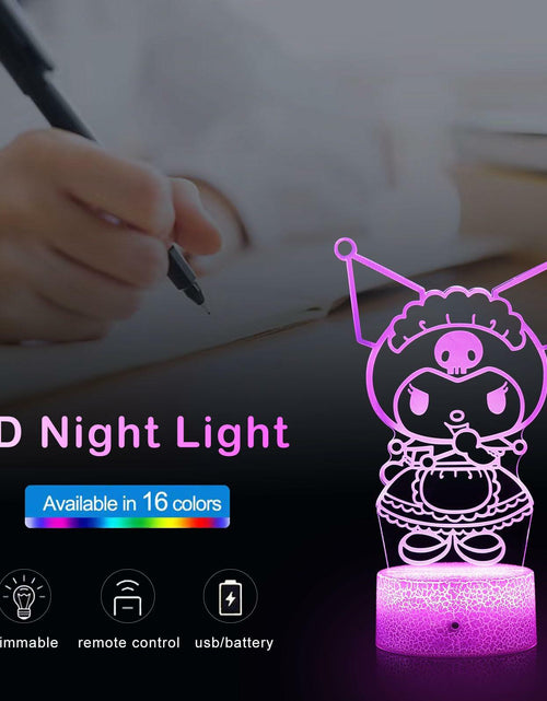 Load image into Gallery viewer, 3D Cat Night Light for Kids Room LMHmlylf 16 Colors Remote Touch Lamp Gift
