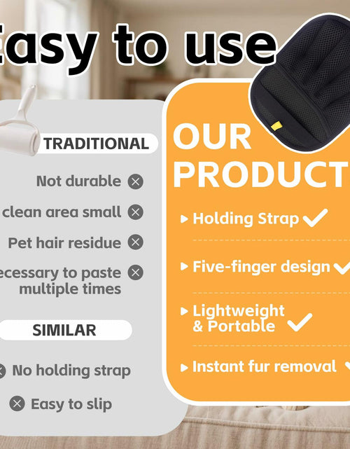 Load image into Gallery viewer, Yangmu 2pcs Electrostatic Pet Hair Remover Gloves for Cats &amp; Dogs Reusable
