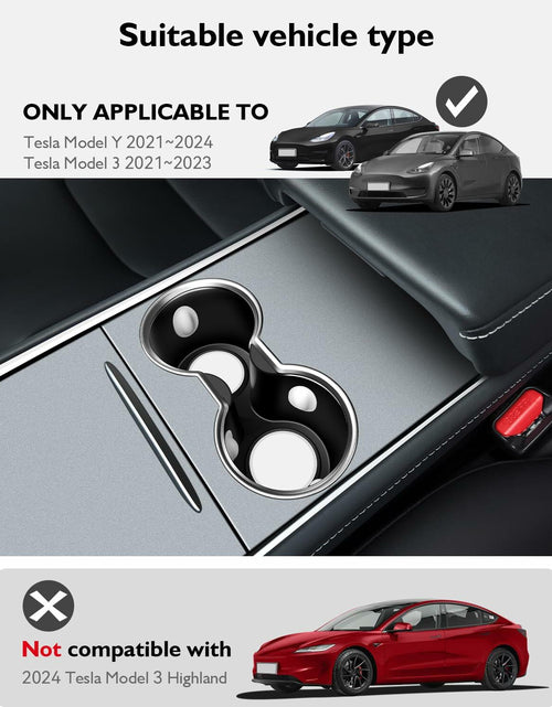 Load image into Gallery viewer, SUMK Cup Holder Insert for Tesla Model Y 2024 2025 Model 3 2023-2021 White
