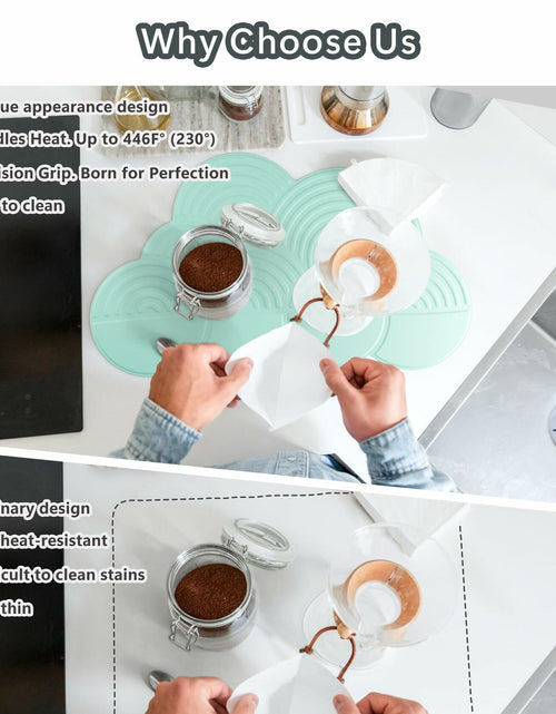 Load image into Gallery viewer, Generic Silicone Cloud-Shaped Dish Drying Mat Heat-Resistant Mintcream
