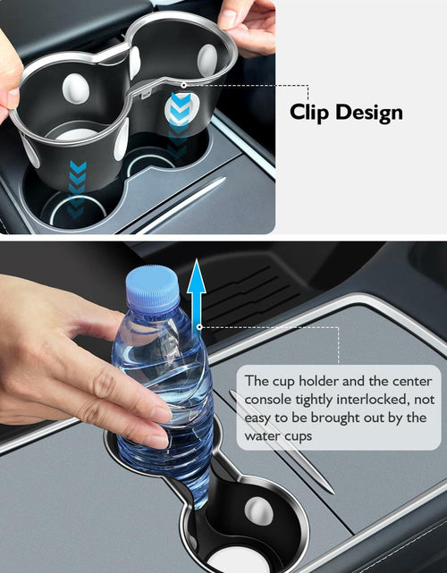 Load image into Gallery viewer, SUMK Cup Holder Insert for Tesla Model Y 2024 2025 Model 3 2023-2021 White
