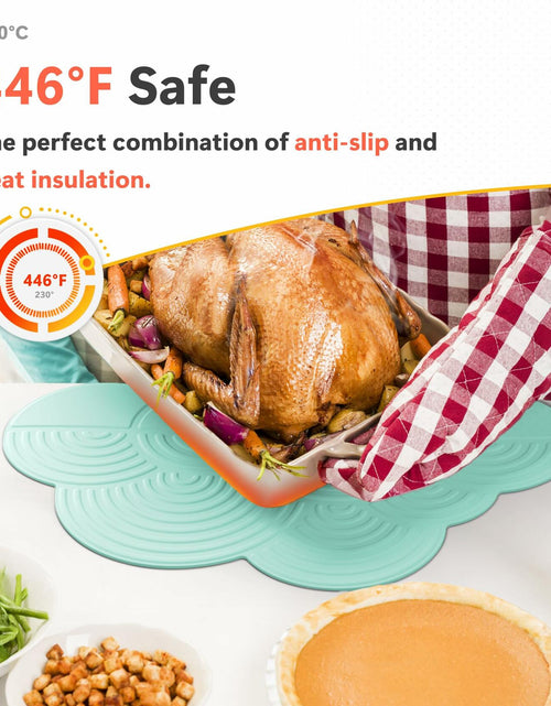 Load image into Gallery viewer, Generic Silicone Cloud-Shaped Dish Drying Mat Heat-Resistant Mintcream

