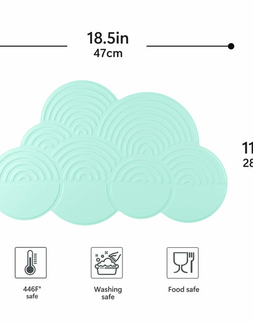 Load image into Gallery viewer, Generic Silicone Cloud-Shaped Dish Drying Mat Heat-Resistant Mintcream
