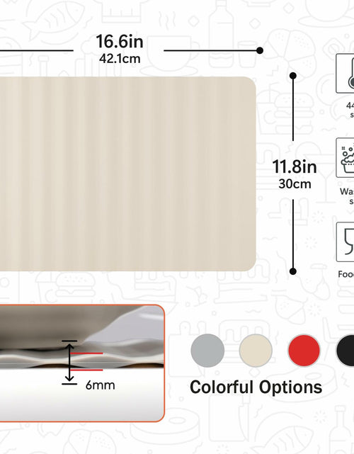 Load image into Gallery viewer, Li&amp;Zhao Dish Drying Mat Foldable Heat Resistant Easy Clean Black
