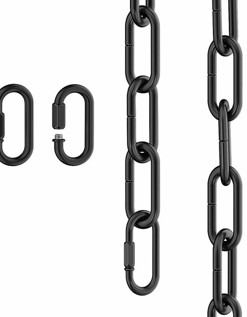 Load image into Gallery viewer, Garini 6ft Industrial Black Metal Light Fixture Chain Pendant Chandelier
