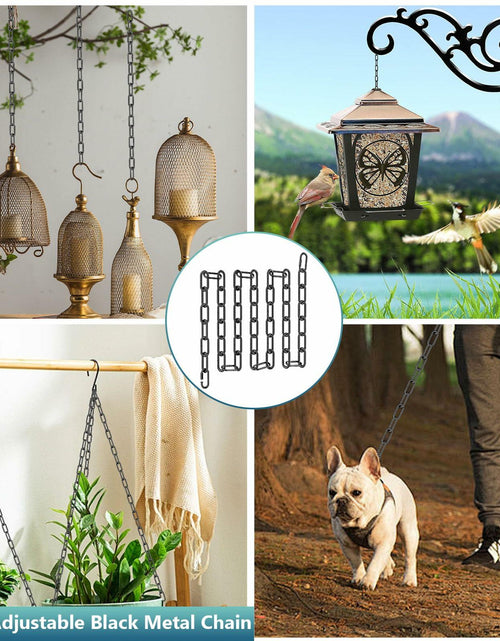 Load image into Gallery viewer, Garini 6ft Industrial Black Metal Light Fixture Chain Pendant Chandelier
