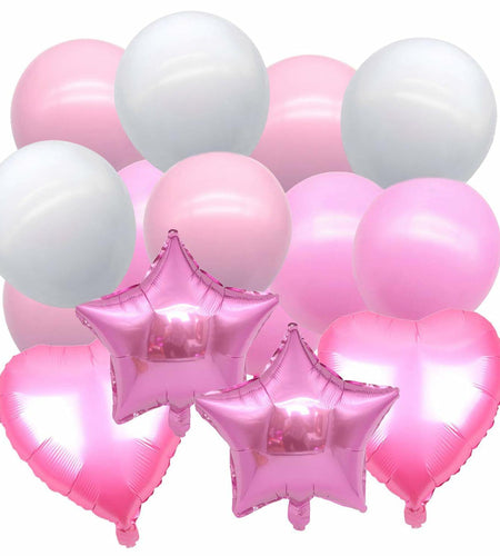 16pcs Girl Party Balloons Birthday Decorations Supplies Party Favors