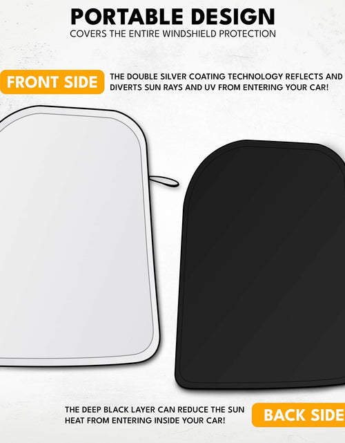Load image into Gallery viewer, EcoNour Tesla Model 3/Y Windshield Sun Shade Foldable Silver UV Protection
