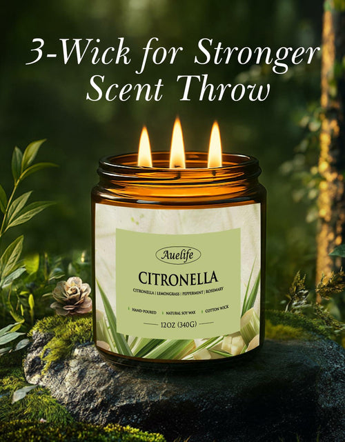 Load image into Gallery viewer, Auelife 12oz Citronella Candle 3 Wick Soy Wax Long Lasting Outdoor Indoor

