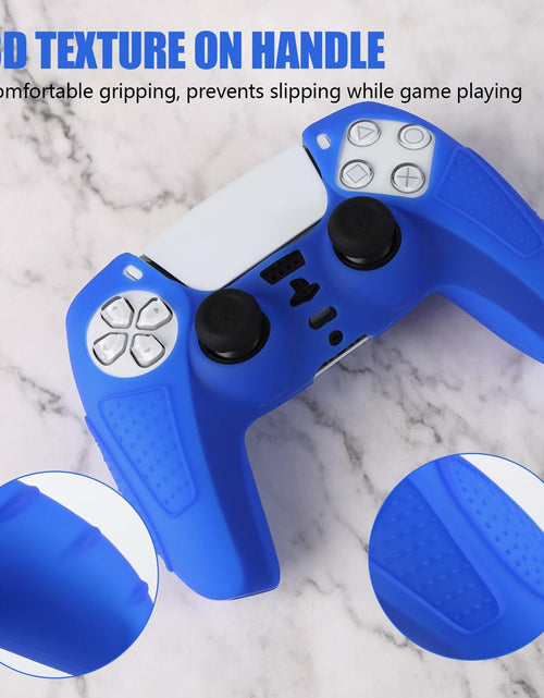 Load image into Gallery viewer, YoRHa PS5 Controller Protective Skins Blue x2 with Thumb Grips x8 Plugs x8
