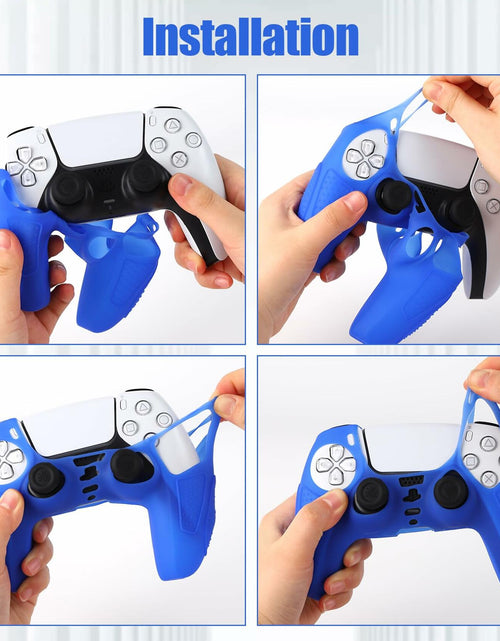 Load image into Gallery viewer, YoRHa PS5 Controller Protective Skins Blue x2 with Thumb Grips x8 Plugs x8
