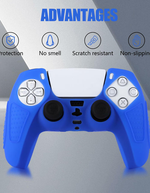 Load image into Gallery viewer, YoRHa PS5 Controller Protective Skins Blue x2 with Thumb Grips x8 Plugs x8
