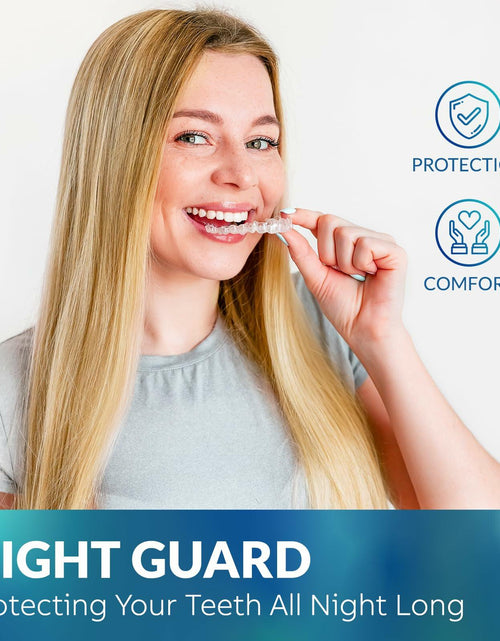 Load image into Gallery viewer, Stafenit Mouth Guard Teeth Protection Sports Clear EVA + 24 Cleaning Tablets
