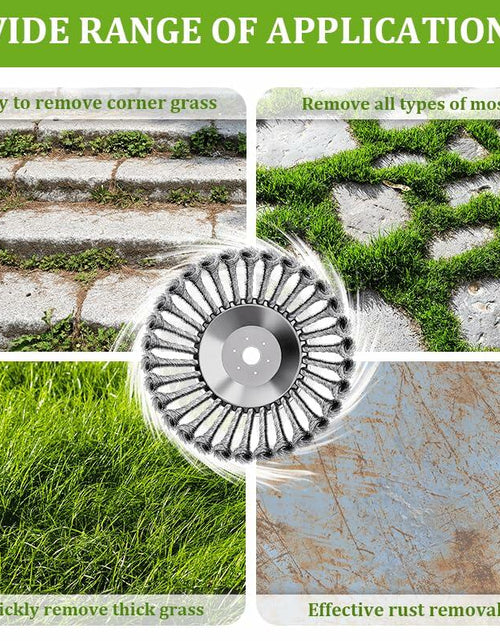 Load image into Gallery viewer, Thanps Steel Wire Rotary Weed Brush Cutter Trimmer Head 8 Inch Universal Adapter
