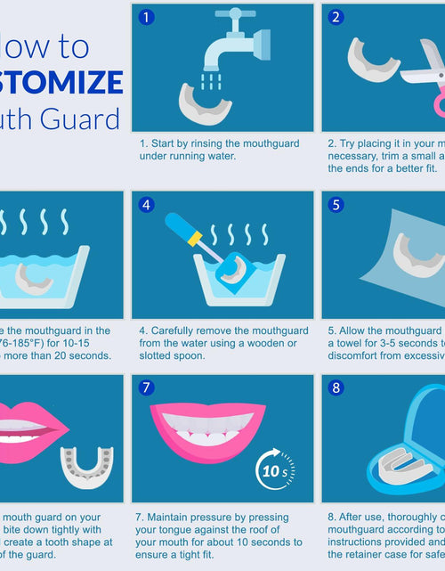 Load image into Gallery viewer, Stafenit Mouth Guard Teeth Protection Sports Clear EVA + 24 Cleaning Tablets
