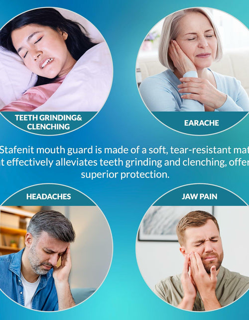 Load image into Gallery viewer, Stafenit Mouth Guard Teeth Protection Sports Clear EVA + 24 Cleaning Tablets
