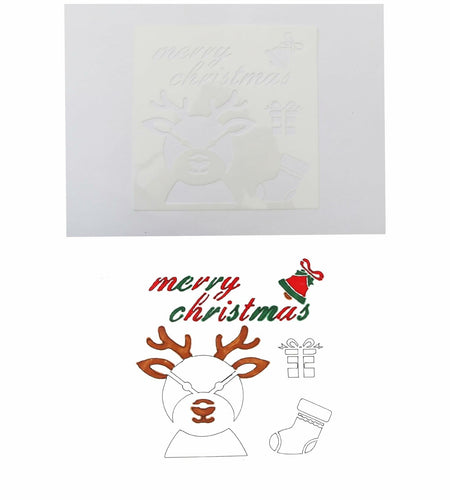 YuBoBo 16-Piece Reusable Christmas Drawing Stencils 5.9x5.9 Inch