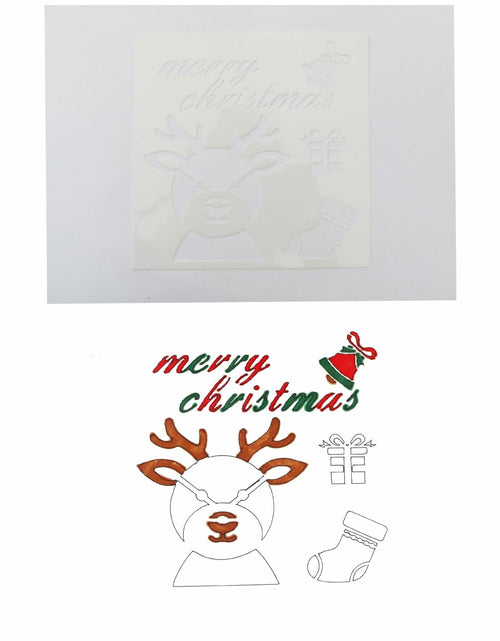 Load image into Gallery viewer, YuBoBo 16-Piece Reusable Christmas Drawing Stencils 5.9x5.9 Inch
