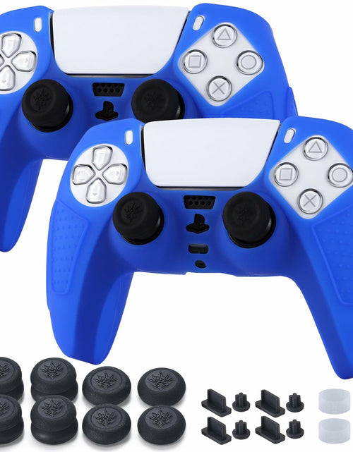 Load image into Gallery viewer, YoRHa PS5 Controller Protective Skins Blue x2 with Thumb Grips x8 Plugs x8
