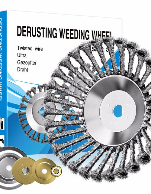 Load image into Gallery viewer, Thanps Steel Wire Rotary Weed Brush Cutter Trimmer Head 8 Inch Universal Adapter
