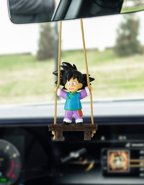 Load image into Gallery viewer, GONIAOCON Car Swing Ornament Purple Stainless Steel Rear View Mirror Decor
