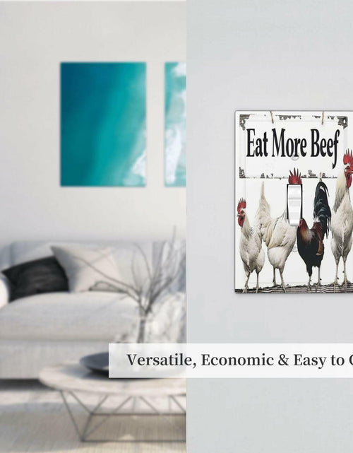 Load image into Gallery viewer, DWBGUO Decorative Rustic White Rooster 1 Gang Outlet Cover Plate
