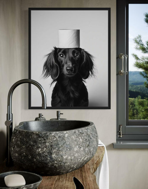 Load image into Gallery viewer, HomeArtPrint Dachshund Bathroom Wall Art Poster 8x10 inches Unframed
