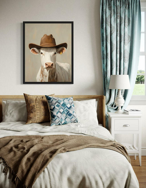 Load image into Gallery viewer, HomeArtPrint Silly Cow Cowboy Art Print Poster Western Farmhouse 8x10 Unframed
