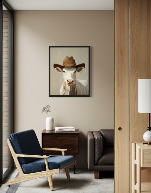 Load image into Gallery viewer, HomeArtPrint Silly Cow Cowboy Art Print Poster Western Farmhouse 8x10 Unframed

