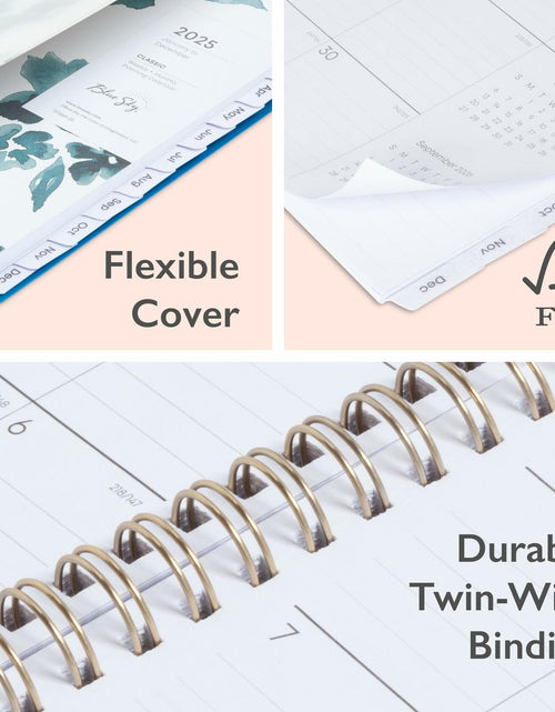 Load image into Gallery viewer, Blue Sky 2025 Weekly Monthly Planner 5x8 Wirebound Frosted Bakah Blue
