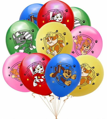 Unbranded Paw Patrol Balloons 5 Pack Multicolor Birthday Party Decor