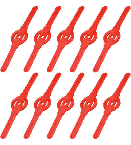 Uxcell 10pcs Plastic Trimmer Blades Replacement for Cordless Grass Cutter