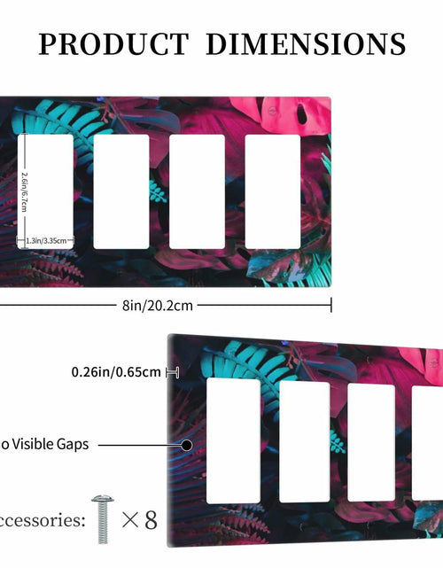 Load image into Gallery viewer, Wpshijia 4 Gang Tropical Banana Leaves Light Switch Cover Colorful PC
