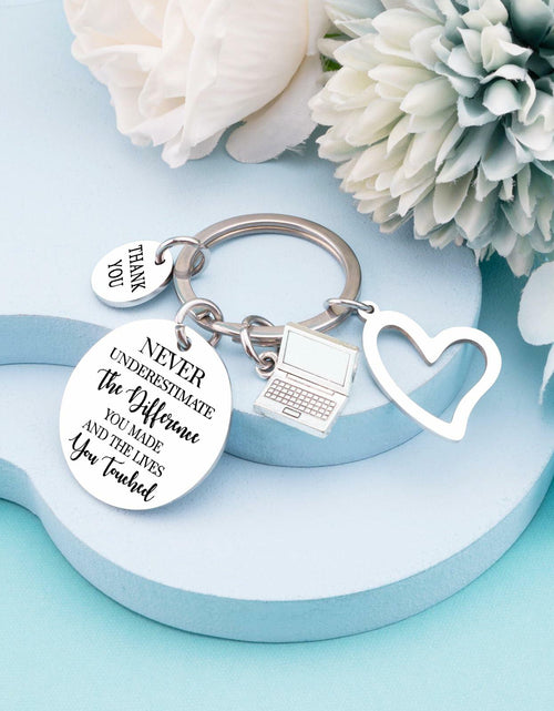 Load image into Gallery viewer, Davrock Electrical Engineering Software Engineer Keychain Silver Small
