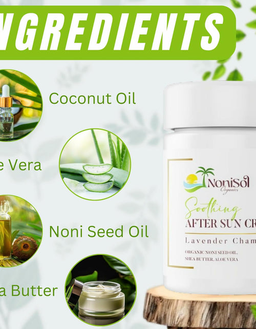 Load image into Gallery viewer, NoniSol Organics After Sun Cream 4oz with Noni Seed Oil Aloe Vera Coconut
