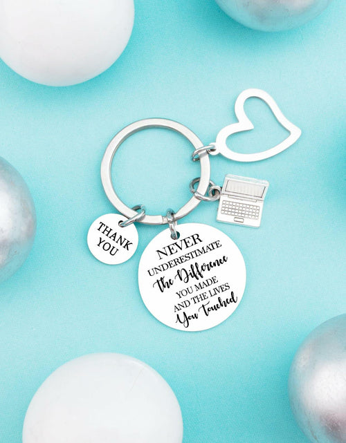 Load image into Gallery viewer, Davrock Electrical Engineering Software Engineer Keychain Silver Small
