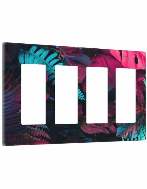 Load image into Gallery viewer, Wpshijia 4 Gang Tropical Banana Leaves Light Switch Cover Colorful PC
